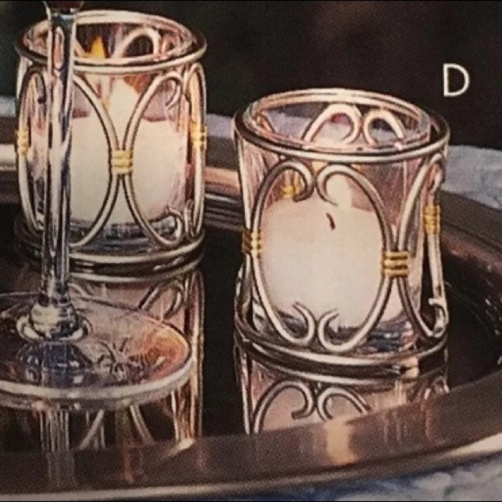 SLAH Set of 3 Abingdon Votive Candleholder Metal NIB